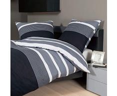 Janine Biancheria da letto in flanella Davos, 135 x 200 cm + 80 x 80 cm