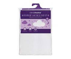 Clevamama Coprimaterasso Culla Lettino Impermeabile, Antiacaro, Traspirante E Anallergico, 60x120x15 Cm, color Bianco, 530 g