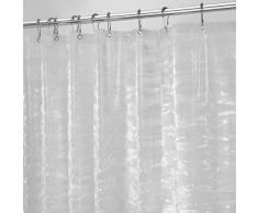 InterDesign Ripplz Tenda Doccia, Vinile, Trasparente, 183x0.2x183 cm