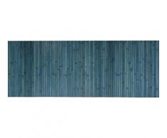 Il Gruppone Passione Casa Passatoia per Cucina o Tappeto da Ingresso in Vero Bamboo Naturale a metraggio - Blu