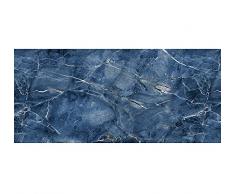 Il Gruppone Passione Casa Tappeto da Cucina Antiscivolo, antimacchia passatoia Multiuso Linea Marmo, Cucina, corridoio, Soggiorno - 50x250 - Blu