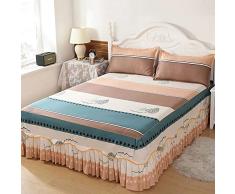 JLKC Biancheria da Letto Matrimoniale/Singolo Copriletti Matrimoniali Eleganti/Una Piazza E Mezza/ Singoli Gonna da Letto con Volant Bed Skirt Lenzuola da Letto Coprirete per Letto Camera