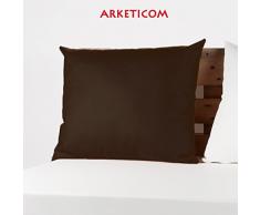 Arketicom MAX il Cuscino da Relax Tessuto Ecopelle SFODERABILE 100% Made in Italy Misura 60x50 h 15 cm cm (personalizzabile) Colore Marrone