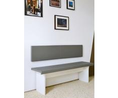 XXL cuscino da parete 150 cm inclusoset di montaggio in Eco Pelle, 100.000 altamente resistente all’abrasione, made in Germany, 50188.1102 grau, ca. B 150cm x T 30cm x H 4cm