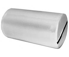 QUIRUMED Cuscino a rullo, 55 x 30 cm, bianco, similpelle, imbottitura in gommapiuma, per yoga, fitness, massaggio