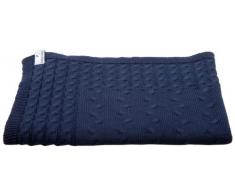 Babys Only Coperta lavorata a maglia per bambini 95 x 70 cm, Blu (Dunkel Blau)