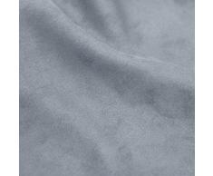 DESHOME Teknofibra 10 metri - Tessuto al Metro in Microfibra Antimacchia scamosciato stoffa per divani, cuscini, tappezzeria (Grigio polvere)