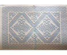 TAPPETO GIGLIO elegante stile Sardegna 100% cotone varie misure e colori (BEIGE, 40X60)