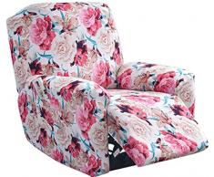 ELYSYSRL Copripoltrona Relax Reclinabile Universale 1 Posto, Fodere Copripoltrona Reclinabile 4 Pezzi Elasticizzato Lavabile Rimovibile, Copertura per Poltrona Elettrica Reclinabile (Color : #28)