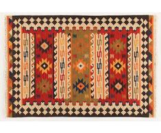Kilim Carpets by Jalal Kilim Sivas 2 Tappeto, Rosso/Multicolore, 60 X 90 cm