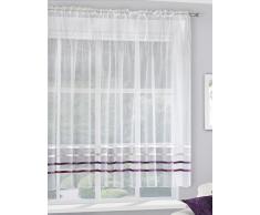 Eurofirany FIR/Gabi/2/K + FIO Tenda Gabi2 con fettuccia arricciata, 295 x 160, Crema/Viola