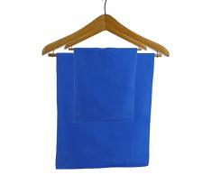 CASA TESSILE Coppia asciugamani in microfibra 1 cm 40x60 + 1 cm 50x100 Set Salviette da Viaggio, morbide, leggere, assorbenti e veloci in asciugatura. - BLU MARE