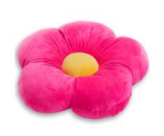 Butterfly Craze Daisy Lounge Cuscino a Fiori - Grande 35 di Diametro, Cuscino da Pavimento Accogliente ed Elegante, Soluzione di Seduta Perfetta per Bambini, Peluche in Microfibra, Rosa Caldo