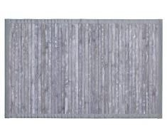 Wenko 22802100 - Tappeto da bagno, in bambù, 50 x 80 cm, colore: Grigio