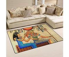 linomo, Tappeto Antico Egitto, zerbino per Soggiorno, Decorazione per la casa, per Bambini, Ragazzi e Ragazze, 78,7 x 50,8 cm, Altro, Multi, 31 x 20 Inches