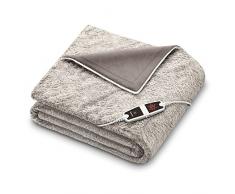 Beurer Coperta riscaldante elettrica nordica HD 150 XXL con spegnimento automatico, 200 x 150 cm, 6 impostazioni di temperatura, lavabile in lavatrice, confortevole fodera in pelliccia