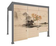 WYYZH Tenda A Rullo in bambù Set di Tre Pezzi Tenda Decorativa per Uso Interno Tende A Pacchetto Ombreggiatura Isolamento Termico per Balcone, Finestra (Color : A, Size : 180x200cm)