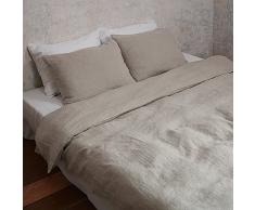LinenMe copripiumone in Lino Lavato, Marrone, 260 x 220cm