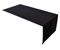 Runner da tavola di alta qualità in 100% cotone, collezione concetto, colore e dimensioni a scelta (runner da tavolo, 30 x 100 cm, nero)