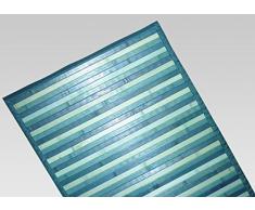 BIANCHERIAWEB Tappeto Bamboo Degradè In Varie Colorazioni 50x140 cm Azzurro