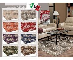 By Suardi - Tappeto arredo Passatoia Scendi letto"Azalea" in ciniglia cm 85x150 Made in Italy TORTORA