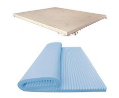 Baldiflex Emporio Topper Correttore Materasso Singolo in Memory Foam Fresh Wave, Fodera in Maxicool Sfoderabile, Fresco, Traspirante, ergonomico, antiacaro, 110 x 190 cm h 5 cm
