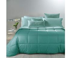 Caleffi 69623 Cotone Bicolor Trapunta per Matrimoniale Letto, Anice