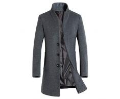 AJGRHE Signore Maglione AllUncinetto Natale Giacca Invernale da Uomo Giacca Di Transizione Leggera Piumino Caldo A Maniche Lunghe Con Cappuccio Parka Invernale (Grey,XL)