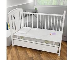 Leonardo Materasso - Coprimaterasso impermeabile culla 60x120 - Coprimaterasso in spugna , Traspirante , lavabile , impermeabile con elastici.