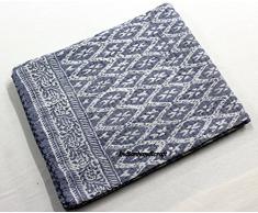 India Hand Block Print kantha letto copertura del Rajasthan vintage kantha Quilt, copriletto, coperta Queen Bed cover # 1