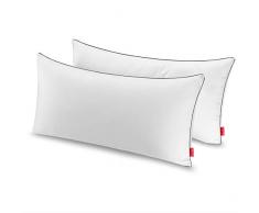 Blumtal Cuscino Letto, Guanciale Letto in Morbidissimi Fiocchi di Lattice, Cuscini Letto con Imbottitura Regolabile, 40x80cm, 2 Pezzi