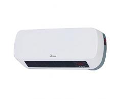 ARDES | AR4W04P PARETO WEEK 2 Termoventilatore Ceramico da Parete 2000W Waterproof, Termoventilatore da Bagno Programmabile Timer 12 Ore, Pannello Ceramica Bianco Smart con Magic Display Digitale LED