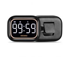 INKBIRD Timer da Cucina, IDT-02 Timer Digitale Magnetico con LED per Studiare e Cucinare, Cronometro Cucina Ricaricabile, Regolabile Conto alla Rovescia Progressivo/Conto alla Rovescia Regressivo/ECO