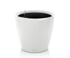 Lechuza Set Completo Vaso Classico Premium 28, Colore Bianco Lucido