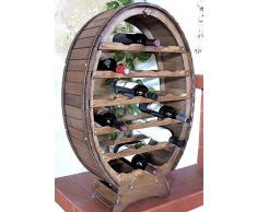DanDiBo Scaffale vini Botte-vino per 24 Bottiglie verniciatura marrone Bar Supporto bottiglie Botte Porta bottiglie