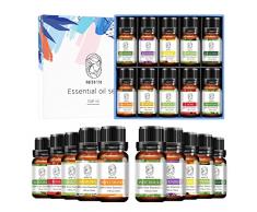 maiborna Set di Oli Essenziali per Diffusori per la Casa 10x10ml, Oli Naturali Puri di Aromaterapia al 100%, Oli di Fragranza per Fare Candele, Regalo/Umidificatore/Sapone