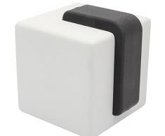 WAGNER Fermaporta Disegno Cubo Grande in Cemento, 60 x 66 x 66 mm, Fermaporta da Posizionare, Fermaporta in Cemento e Gomma Termoplastica