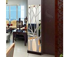 Adesivi Murali 3D Specchio Cameretta Salotto Bagno Wall Stickers Rimovibile Impermeabile Carta Da Pareti Decorazione Murales,Mambain