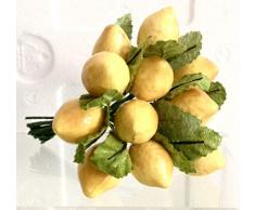 144 limoni medi con foglia DECORAZIONE BOMBONIERA Frutto Limone