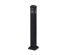 Danieli Ho.Re.Ca. POS011 | Posacenere a Colonna ancorabile | Realizzato in Acciaio | Dotato di Serratura di Sicurezza | cm 25 x 25 x 108 | L 3 | kg 8 (Metallo)