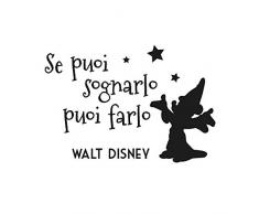 Adesiviamo® Walt Disney Se puoi sognarlo puoi Farlo Topolino Mago Wall Sticker Adesivo da Muro