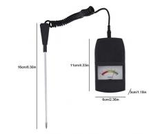 GLOGLOW Misuratore di umidità del terreno 2 in 1 e misuratore del livello di pH per le colture di piante Misuratore di umidità del sensore di umidità dei fiori/kit di test del suolo/PH