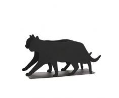 Balvi Portariviste Feline Colore Nero Pratico e Decorativo a Forma di Gatto Ferro 21,5 cm