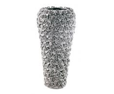 Kare Vaso di Rose Multi Chrome Vasi Decorativi Grandi, Argento, 45 x 21.5 x 21.5 cm