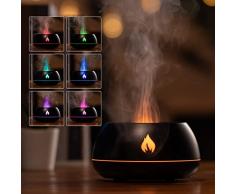 Diffusore di Aromi 130 Ml,Umidificatore Diffusore di Olio Essenziale Ultrasuoni Vaporizzatore 7 Colori LED, Utilizzabile in Camera Da Letto, Ufficio, Soggiorno (nero)