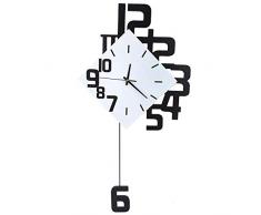 Orologi da parete per soggiorno Orologio da parete - Orologio a pendolo in legno silenzioso e silenzioso funzionante a batteria