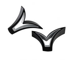 Cuneo utilizzabile a piedi nudi, fermaporta, gancio porta, fermaporta finestra; clip per finestra (2, nero)