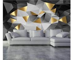 Carta Da Parati Murales,Moderno E Minimalista Bianco Oro Nero La Geometria Del Triangolo Di Grandi Dimensioni Art Stampa Sfondo Foto Poster Per Soggiorno Divano Sfondo Tv Veranda Camera Da Letto Hom