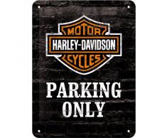 Targa di metallo 15 x 20 cm - Harley-Davidson Parking Only