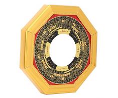 Oumefar Cinese FengShui Dent Convesso Bagua Specchio Legno Feng Shui Convesso Concavo Amuleto Specchio Magico Protezione per lenergia Decorazioni per la casa(Dentatura 13,5 cm)